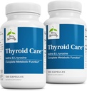 Terry Φυσικά Thyroid Care - Immune Health & Energy Support Formula - Συμπλήρωμα διατροφής με Iodine για την υποστήριξη υγείας Thyroid - Συμπλήρωμα ευεξίας με L-Τυροσίνη - 120 κάψουλες (Pack of 2)