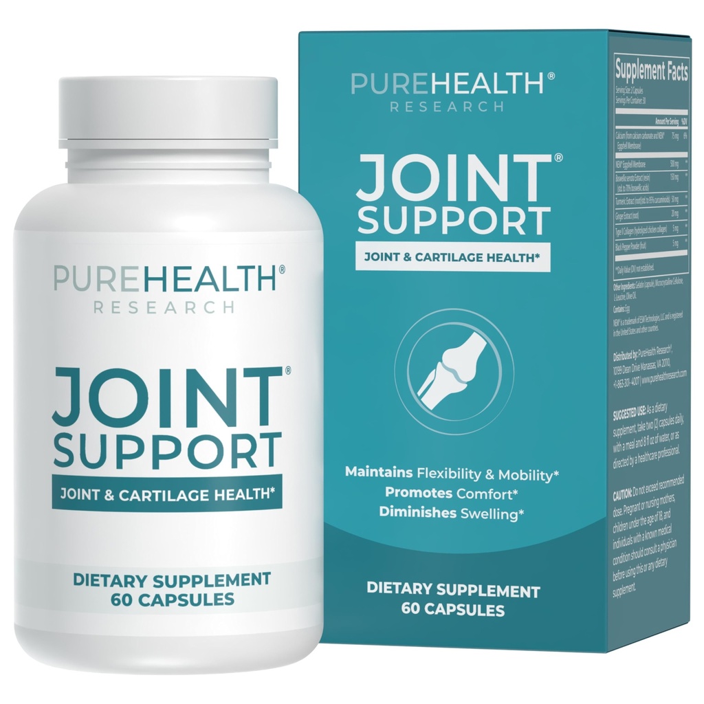 PUREHEALTH ΕΡΕΥΝΗΤΙΚΗ Κοινή Υποστήριξη NEM Eggshell Membrane με εκχύλισμα Boswellia, ασβέστιο & κουρκουμά, 60 κάψουλες