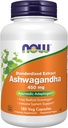 NOW Συμπληρώματα Τροφίμων, Ashwagandha (Withania somnifera) 450 mg (Standardized Extract), 180 κάψουλες Veg