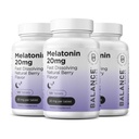 Balancebreens Μελατονίνη 20mg Ταχεία ταχείας διάλυσης - Υψηλή ισχύς, γρήγορη δράση, φυσική υποστήριξη ύπνου – Βοηθήματα ύπνου για ενήλικες – Μη γκρίζα, χωρίς ναρκωτικά Φόρμουλα – 120 χάπια ύπνου