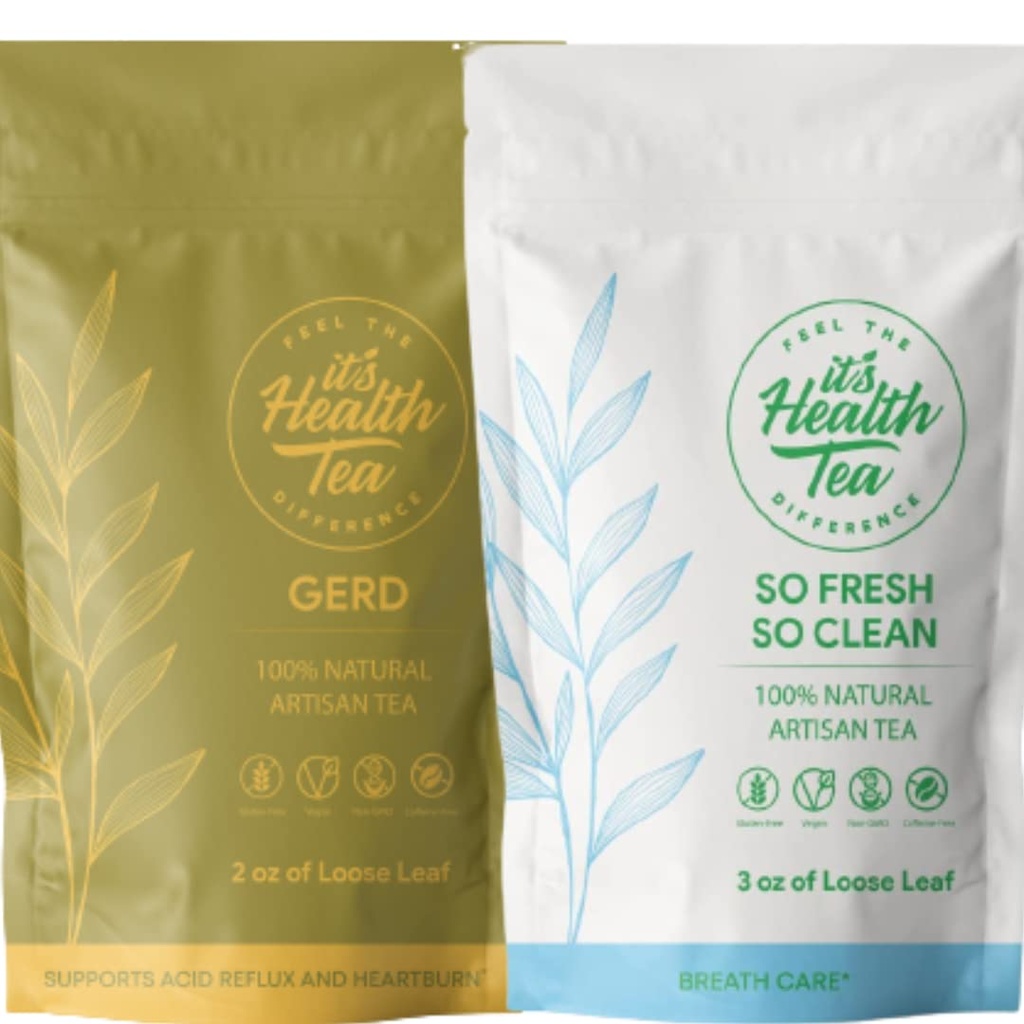 Digestive + Breath Care Bundle: Tea for GERD/Acid Reflux/Heartburn Aid with Breath Care From The Inside Out