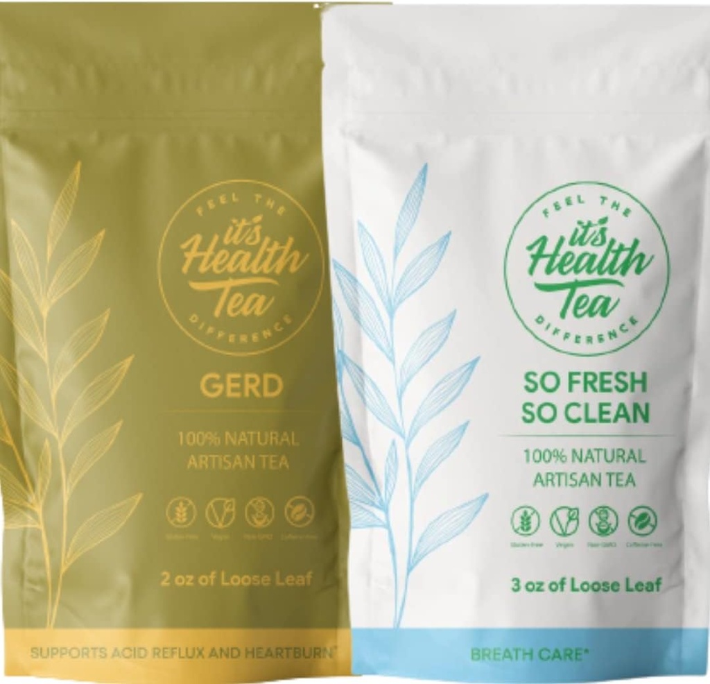 Digestive + Breath Care Bundle: Tea for GERD/Acid Reflux/Heartburn Aid with Breath Care From The Inside Out