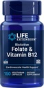 Επέκταση ζωής BioActive Folate & Βιταμίνη B12, 150 κάψουλες χορτοφάγων - μη ΓΤΟ, συμπλήρωμα χωρίς γλουτένη