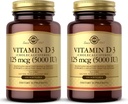 Solgar Vitamin D3 (Cholecalciferol) 10 mcg (400 IU) - 100 Softgels, Συσκευασία των 2 - Βοηθά στη διατήρηση υγιή οστά & δόντια - Υποστήριξη ανοσοποιητικού συστήματος - Μη ΓΤΟ, Χωρίς γλουτένη, Χωρίς γαλακτοκομικά - 200 Σύνολο Σερβιρίσματος