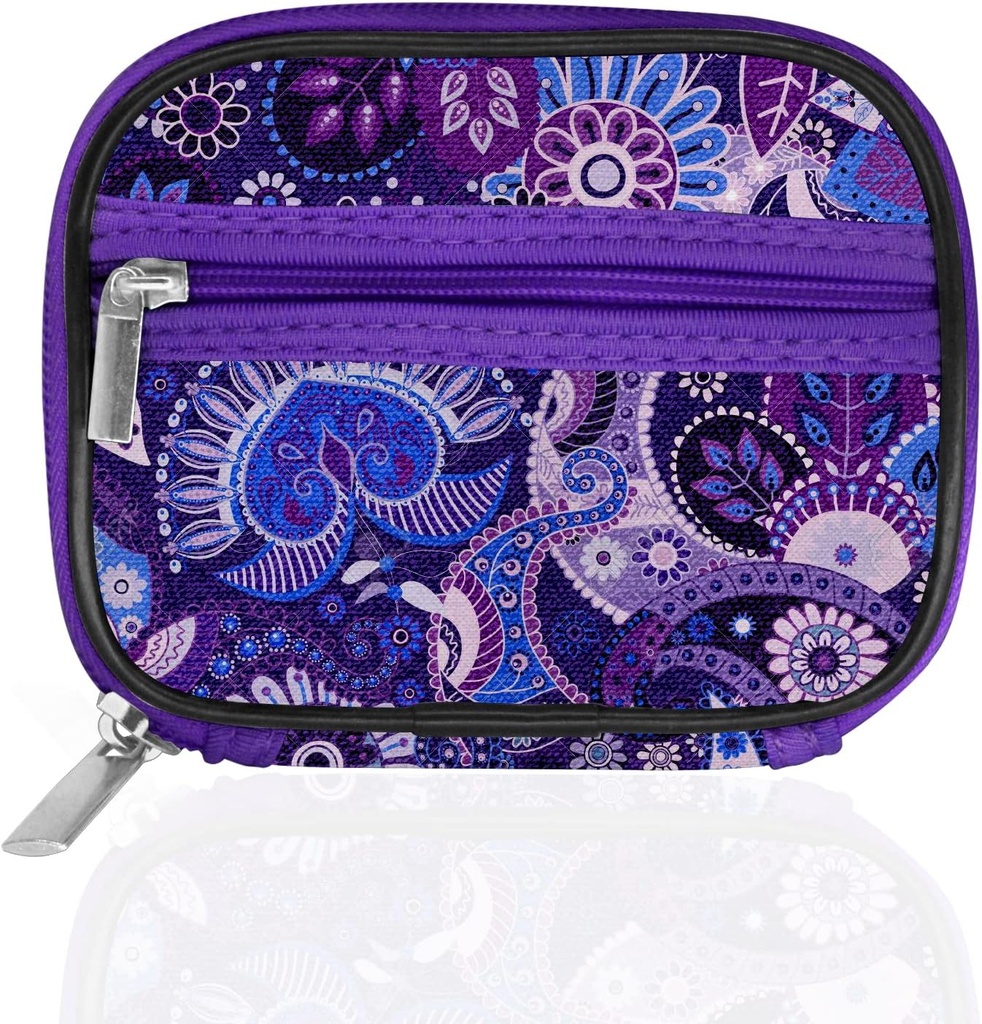 Serfeymi Weekly Travel Pill Organizer Case for Purse with Removed 7 Day Box, Fashionable Pill Container for Medicine, Vitamin, Συμπλήρωμα - Μωβ 01