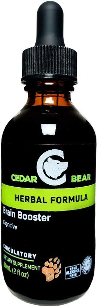 Cedar Bear Brain Booster ένα υγρό βοτανικό συμπλήρωμα Αυτό είναι μια γενική μνήμη και ζωτικότητα υποστήριξης 2 Fl Oz