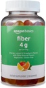 Basics Fiber Gummies for Digestive Health and Regularity, Orange, Lemon & Strawberry Flavors, 90 Count, Pack of 1 (Πρώην Solimo)