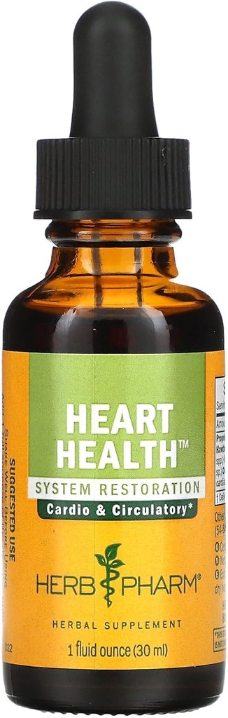 Herb Pharm Heart Health Liquid Herbal Formula με Hawthorn για Καρδιαγγειακό Σύστημα Υποστήριξης - 1 Ουγγιά (FCACT01)