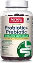 Jarrow Formulas Probiotic+ Prebiotic Dietary Supplement, Digestive Health, Gut Flora+Immune Health - 2 δισεκατομμύρια CFU - 2 Κλινικά Σπουδασμένα Στελέχη - 60 Gummies - Blackberry Flavor