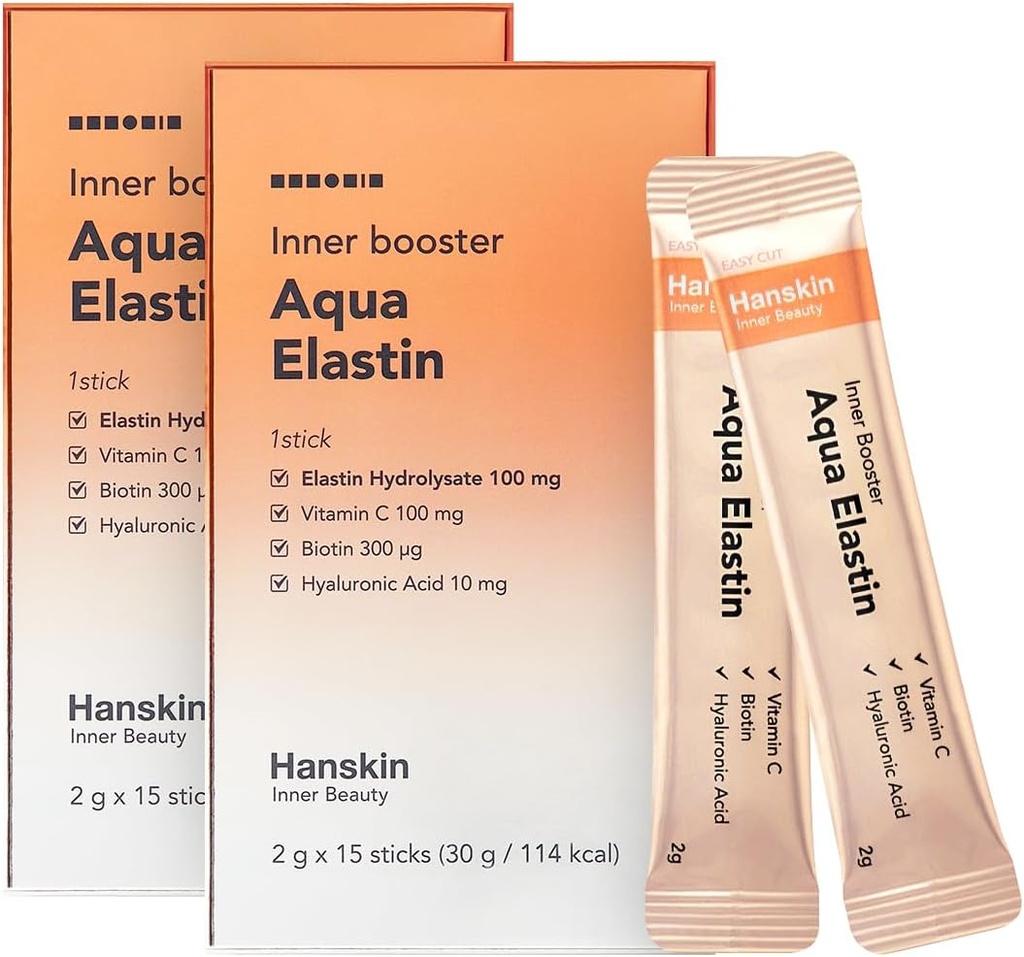 Hanskin Aqua Elastin Hyaluronic Acid Powder Packets για τα μαλλιά, το δέρμα, ρυτίδες & νύχια 