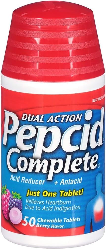 Pepcid Complete Berry Flavor - 100 Μασώμενα δισκία (50ct x2 φιάλες)