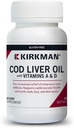 Kirkman - Cod Liver Oil με βιταμίνη A & D - 300 Softgels - Απαραίτητα Λιπαρά Οξέα - Υποστηρίζει Θεμελιώδη Υγεία - Hypoallergenic