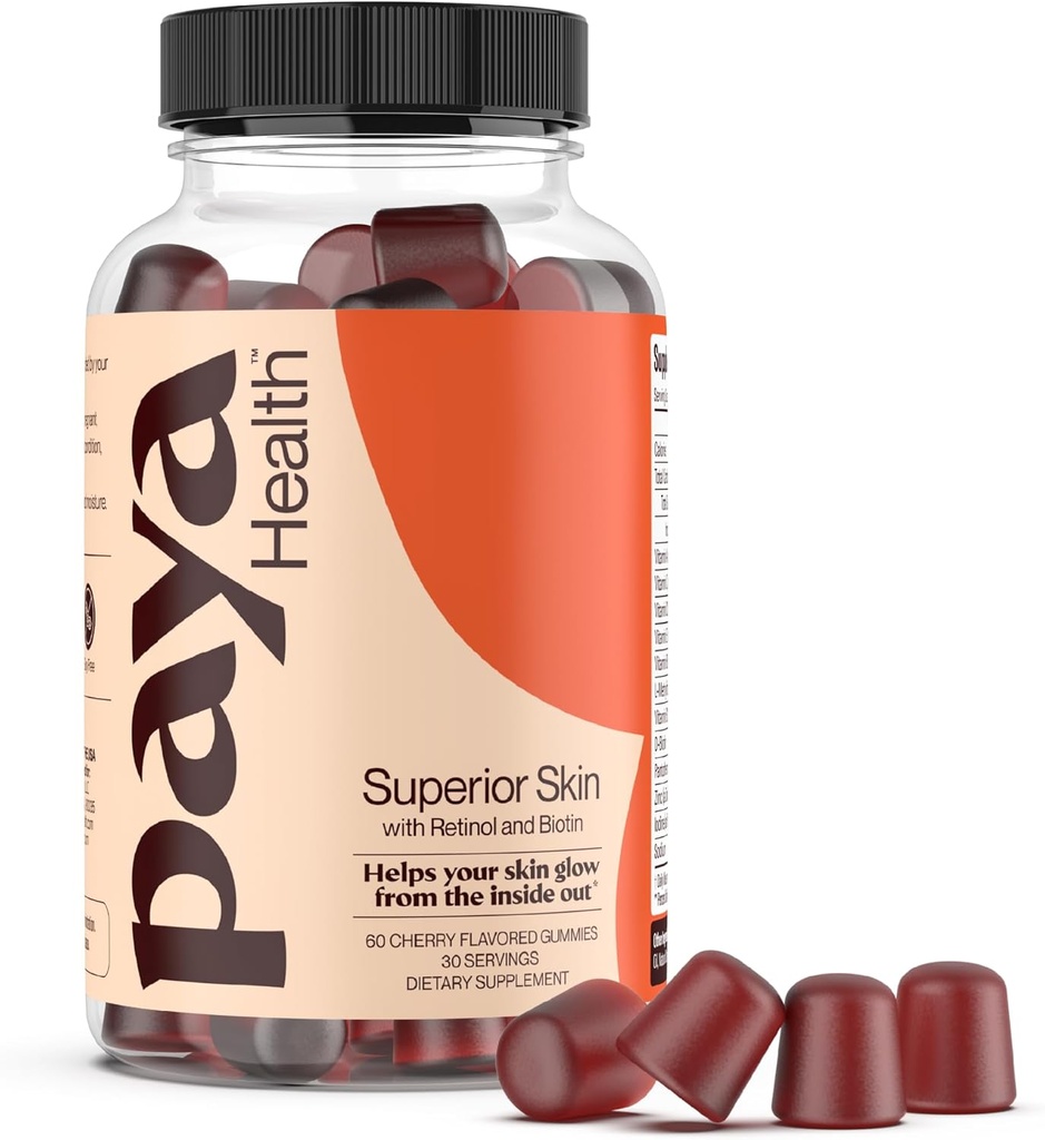 Δερμάτινη ρετινόλη και Biotin Gummies για Clear, Smooth Skin, Healthy Hair & Nails 