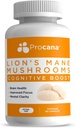 Κάψουλες Mane Mushroom Lions (Extra Strength 1.500mg/serving) για την υγεία του εγκεφάλου, τη διανοητική σαφήνεια, τη μνήμη και την εστίαση. 45,000mg ανά φιάλη 90ct