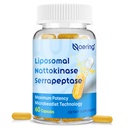 Λιποσωμική Ναττοκινάση 12, 000 FU Serrapeptase 360, 000 SPU Enzyme Supplement - Εμπλουτισμένη με Συνεργικά Ένζυμα και Θρεπτικό Μείγμα & Ινουλίνη για Κυκλοφορική, Ορός, Διηθητική 60 Κάψουλες (1 Φιάλη)