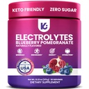 Keppi Electrolytes σε σκόνη – Ρόδι βατόμουρο Γεύση 50 Σερβιέτες – Δεν συμπλήρωμα ενυδάτωσης ζάχαρης με κάλιο, μαγνήσιο, νάτριο – Κέτο, Vegan, Νηστεία-Φιλικά, Μηδέν θερμίδες Ηλεκτρολυτικό Ποτό