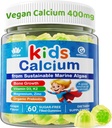 Kids Calcium Gummies + Βιταμίνη D3 K2, Μαγνήσιο, Ψευδάργυρος, Συμπλήρωμα Άλκης Απορρόφησης Ασβέστιο για παιδιά Απαλό στο στομάχι, Οστό, Δόντια, Μυς, Εγκέφαλος, Ζάχαρη Δωρεάν Μασώμενα Παιδιά Βιταμίνες 4+, 60 Μετρήσεις