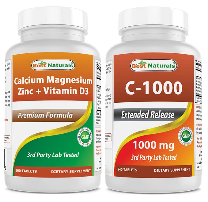 Best Naturals Cal Mag ψευδάργυρος με βιταμίνη D3 & βιταμίνη C 1000 mg