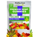 Κρέας κάνναβης 750.000mg Premium οργανική ζάχαρη-ελεύθερος φυσική υγεία Υποστήριξη υψηλής ισχύος πλούσια σε βιταμίνες B E C D Ωμέγα 3 6 9 Super Gummy Bears