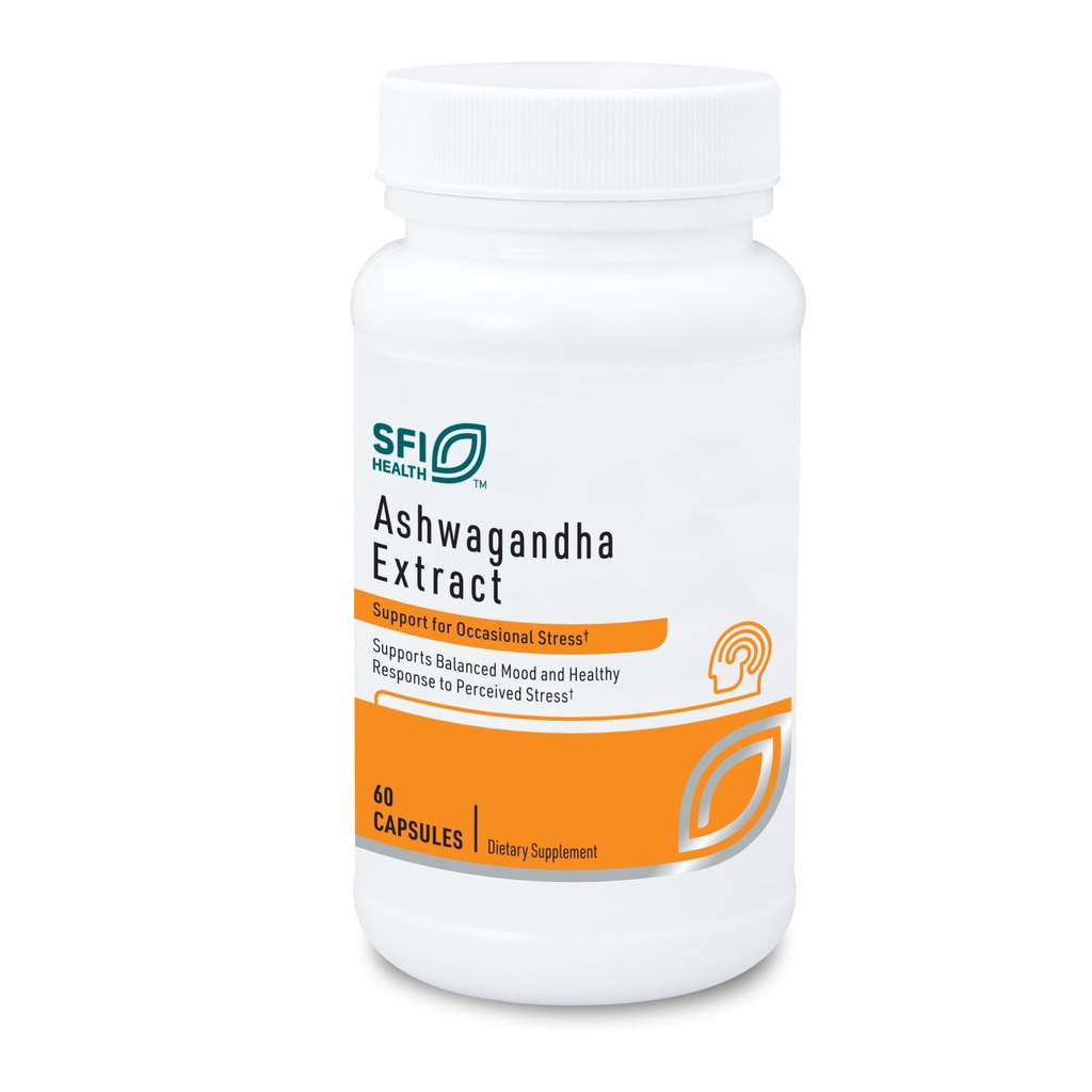 SFI Health Klaire Labs Ashwagandha Extract 300mg - Ashwagandha συμπλήρωμα για την προώθηση της μνήμης, Γνωστική λειτουργία & υγιής αντίδραση στρες - Hypoallergenic Ashwagandha Root Extract (60 κάψουλες)
