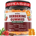 Berberine Gummies Supplement 1500mg, Natural GLP-1 Support + Ceylon Cinnamon, Chromium, Milk Thistle, Turmeric, AMPK Activator for Women & Men, Berberine HCl from Indian Barberry, Sugar Free, 2 Pack