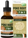 Poke Root Drops for Lymph System Support, Lymphatic Drainage Supplement for Lymphodema, 7 in 1 Formula with Goldenseal Extract for Immune Support, Dandelion for Detox & Cleanse. 2oz