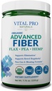 Vital Pro Naturals - Advanced Fiber Powder, Soluble και αδιάλυτη Fiber Supplement with Flax, Pea and Hemp, Organic Daily Dietary Supplement Supports Gut Digestive Regularity 7.76 oz