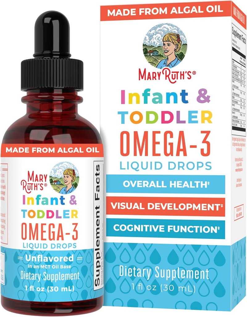 MaryRuth Organics Infant and Toddler Omega-3 Liquid DHA και 2mg EPA Per Serving 