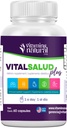 VITAMINS ΦΥΣΙΚΗ CORP-Vital Salud Plus-Organic ανοσοποιητικό σύστημα συμπλήρωμα υποστήριξης με Nopal Cactus, L-Καρνιτίνη βάση-υποστηρίζει την υγεία των οστών, μειώνει τις κιρσούς, βελτιώνει την εμφάνιση του δέρματος (60 κάψουλες)