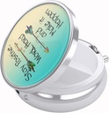 Nipichsha Pill Box, Small Pill Case for Purse & Pocket, Cute Travel Medicine Organizer, Portable Medicine Container Holder to Hold Vitamins, Medication, Fish Oil & Supplement, Quote