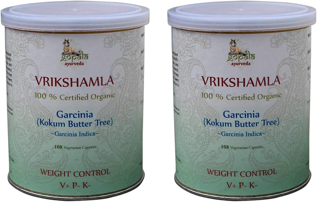 GOPALA AYURVEDA VRIKSHAMLA Κάψουλες (USDA Certified Organic) Ayurvedic Herb 108 Vcaps των 500mg Κάθε (πακέτο των 2)