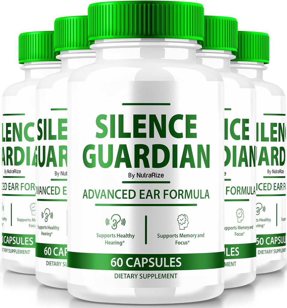 (5 Pack) Silence Guardian - Advanced Ear Formula, Επίσημη Φόρμουλα για 360 Υποστήριξη Ακρόασης, Όλα τα φυσικά συστατικά για τη διατήρηση της ακουστικής υγείας, SilenceGuardian κριτική (300 κάψουλες)
