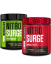 Jacked Εργοστάσιο Nitrosurge προ-εξάσκηση σε πράσινο Apple & Fruit Punch Nitrosurge Shred Θερμογόνο προ-εξάσκηση για άνδρες και γυναίκες