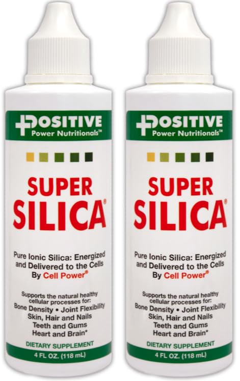 Υγρό συμπύκνωμα Super Silica, 4 oz. Μπουκάλι (Pack of 2) - Υψηλότερη απορρόφηση, Collagen-Producing, Υποστηρίζει Υγιεινή Πυκνότητα των οστών, Κοινή Ευελιξία, Μαλλιά και νύχια δέρματος, -4 oz. Κάνει πάνω από 68 λίτρα