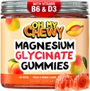 Κεντρο-γεμισμένο Μαγνήσιο Glycinate Gummies 400MG - Υψηλή απορρόφηση για παιδιά, εφήβους και ενήλικες - Συμπλήρωμα για ύπνο, ηρεμία & μυϊκή χαλάρωση με B6 & D3 - Gluten Free & Vegan Friendly - 120 Count