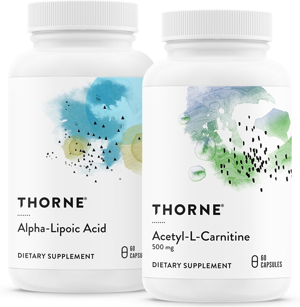 THORNE - Αντιοξειδωτικό Nerve Support Duo - Άλφα-Λιποϊκό οξύ & Acetyl-L-Καρνιτίνη Bundle - 60 εξυπηρετούν