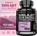 All-in-One Sea Moss, Shilajit, Ashwagandha & Glutathione συμπλήρωμα για τις γυναίκες, Ενισχύει την ενέργεια, 60 κάψουλες