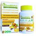 Κάψουλες κουρκουμίνης Turmeric Curcumin Extra Strength with Ginger & 95% Curcuminoids & Black Pepper Extract for Maximum Benefits. Όλα τα φυσικά μη ΓΤΟ ΟΧΙ σκόνη ρυζιού NO Στεατικό NO Silica- 90 Veg Cap