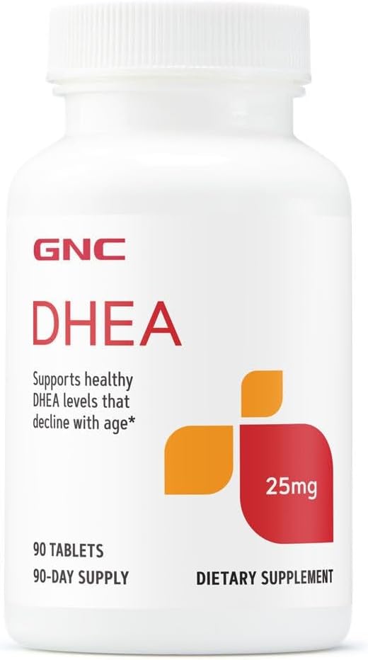 GNC DHEA 25mg, Supports Healthy DHEA Levels, 90 Count