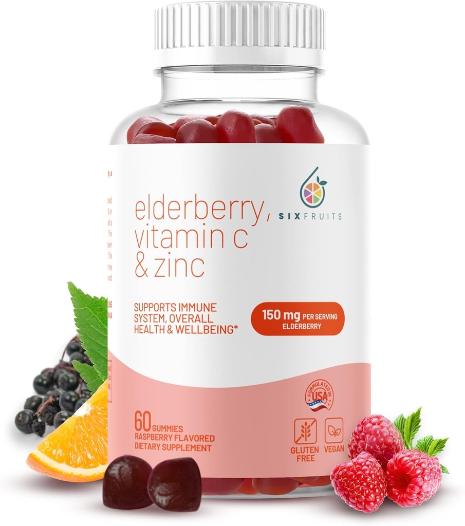 Βιολογικά Gummys Elderberry με ψευδάργυρο & βιταμίνη C 