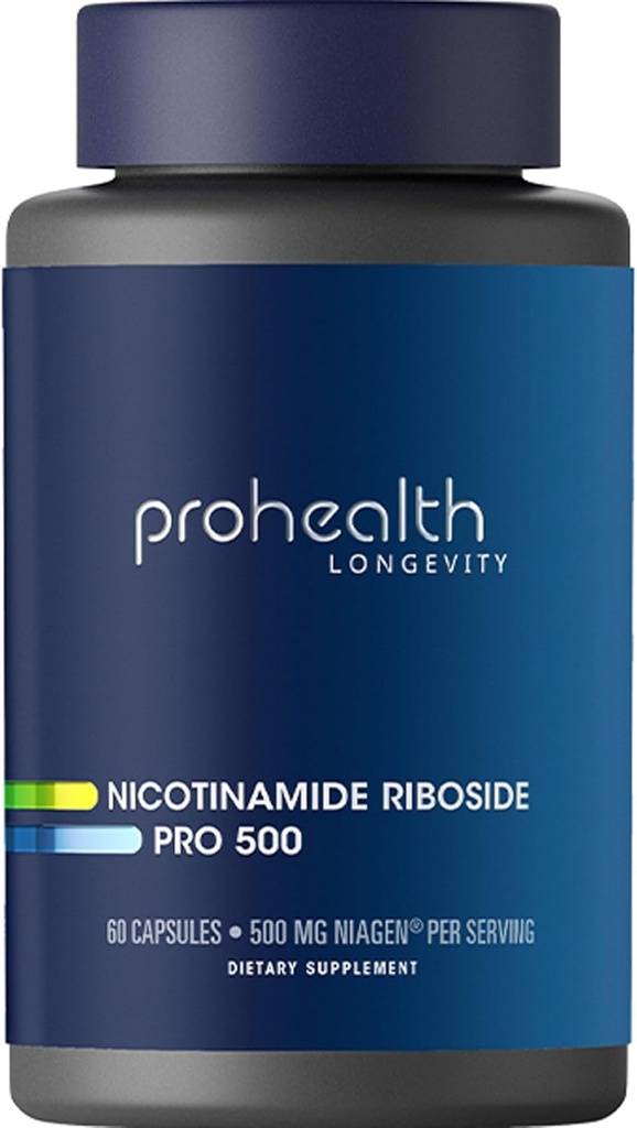 ProHealth Nicotinamide Riboside Pro 500. Πατενταρισμένο NR Niagen 500mg Plus 250mg TMG. NAD+ Συμπλήρωμα Ενισχύει NAD+. NR Συμπλήρωμα Αποδεδειγμένο σε 300 Μελέτες. 30 Υπηρεσίες