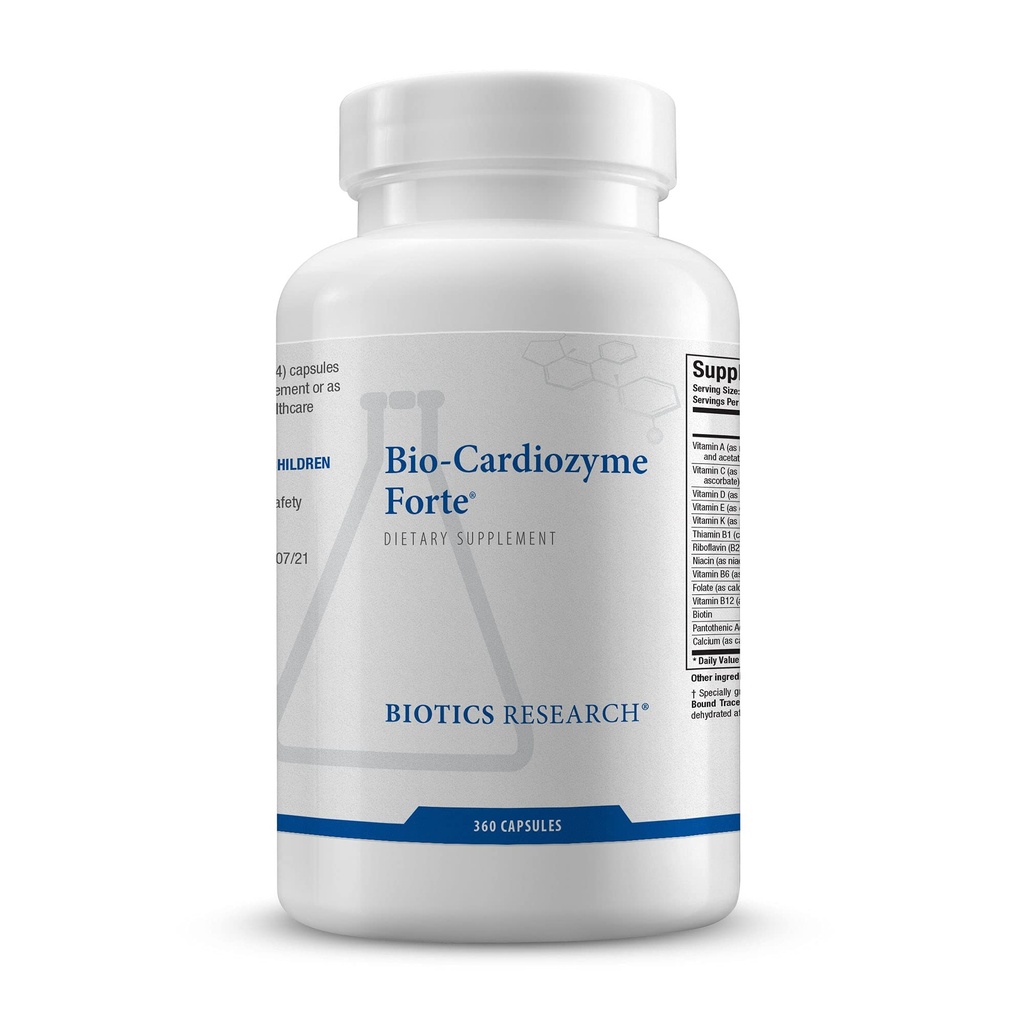 Biotics Research Bio Cardiozyme Forte Healthy Heart Multivitamin, Broad Spectrum Formulation Σχεδιασμένο για να υποστηρίξει την καρδιοαγγειακή υγεία και λειτουργία, Ισχυρή αντιοξειδωτική υποστήριξη 360 κάψουλες