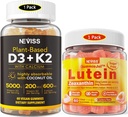 NEVISS Ζάχαρη δωρεάν Lutein Gummies 60 Counts + βιταμίνη D3 Gummies 60 Counts