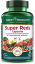 Purity Products Super Reds Capsules Formula (20+ Organic Super Fruits and Berries) Certified Organic Phytonutrients - 90 Capsules