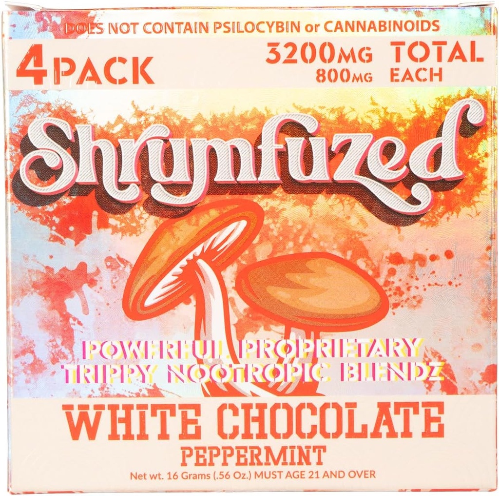 Ιδιοκτήτης Nootropic Gummy 3200mg - Lion's Mane, Reishi, Chaga, και Cordycep Nootropic Tripee Mushroom Blend (4, White Chocolate Peppermint)