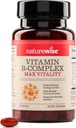 NatureWise Vitamin B Complex for Women and Men - with Folic Acid Biotin B1 B2 B3 B6 B12 - Υποστήριξη Κυτταρική Ενέργεια & Διανοητική Καθαρότητα - Γλουτένη & Γαλακτοκομικά, Μη ΓΤΟ - 60 Softgels[2-Month Supply]