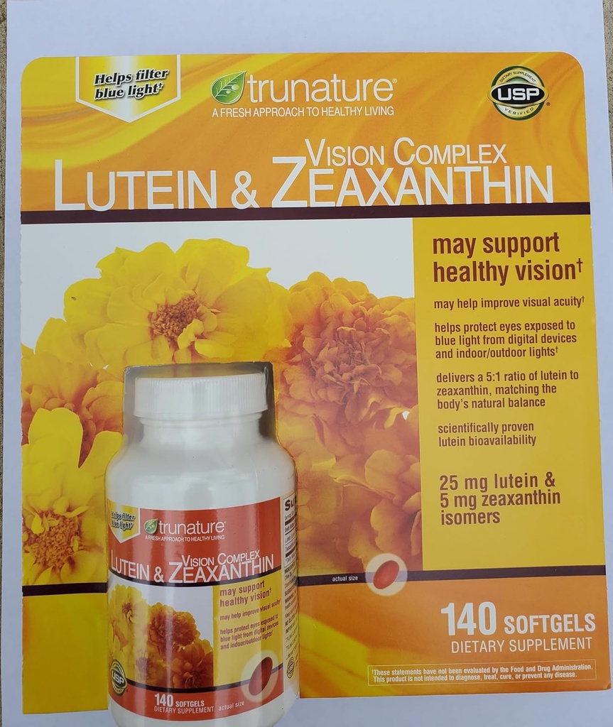 Συγκρότημα Tru-Nature Vision Lutein & Zeaxanthin, ένα πακέτο 140 Softgels