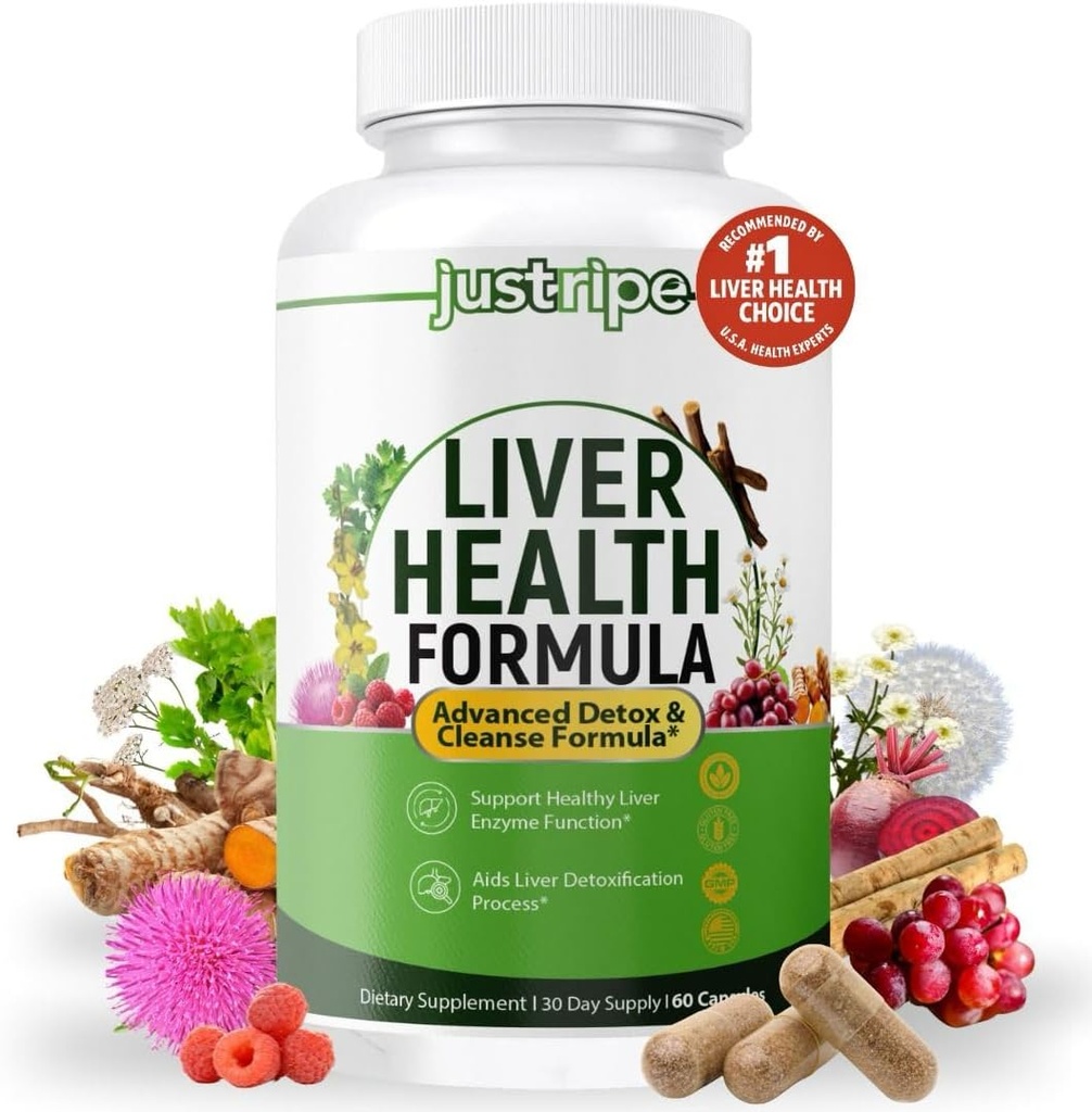 Liver Health Formula, Liver Cleanse Detox & Repair with Artichoke Extract, Milk Thittle, Dandelion και άλλα για την υγεία του ήπατος - συμπλήρωμα στήριξης του ήπατος 30 ημέρες προσφοράς (1)