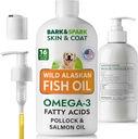 BARK&SPARK ιχθυέλαιο για σκύλους - Φυσικό Omega-3-Skin & Coat Υποστήριξη -Υγρό συμπλήρωμα διατροφής για κατοικίδια-EPA+DHA Λιπαρά οξέα για την κοινή λειτουργία, ανοσοποιητική και καρδιακή υγεία 16 (fl oz)-σαρδίνη και κριλ