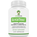 VitaMonk GlycoTraxTM GPLC Extra Large Bottle - 120 Κάψουλες Γλυκίνης Υψηλής Απορρόφησης Propionyl-L-Carnitine χωρίς τεχνητά πληρωτικά - Glycine Propionyl L Carnitine Συμπλήρωμα